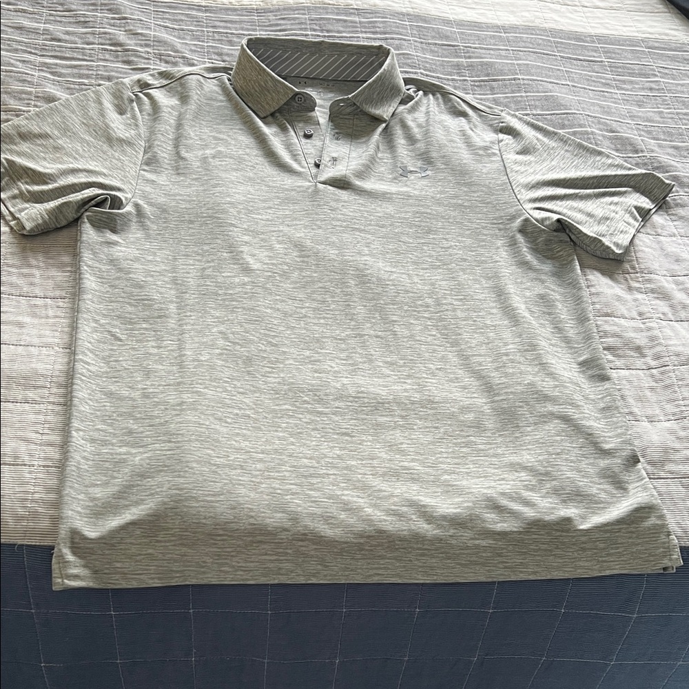 Under Armour Light Gray Polo Shirt